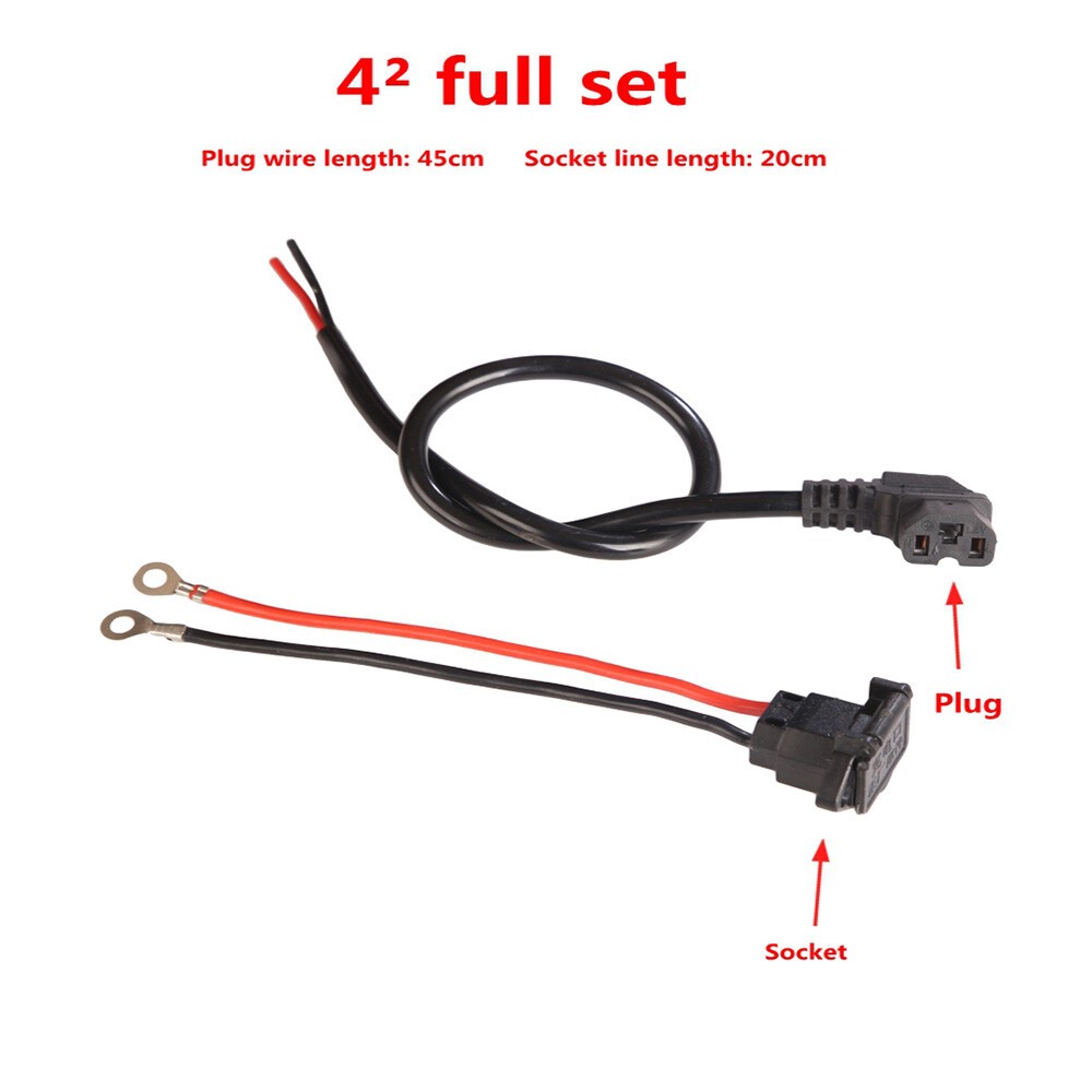 Electric Bike Battery Charging Socket E-Bike Battery Charger Male / Female plug