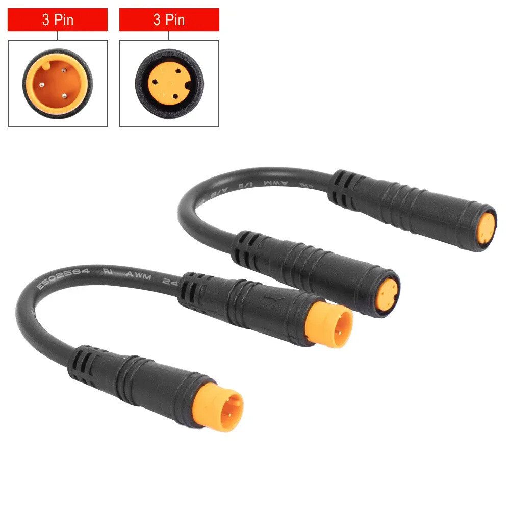 EBike Thumb Throttle Extension Cable 3Pin Conversion Female Male Connector Cable
