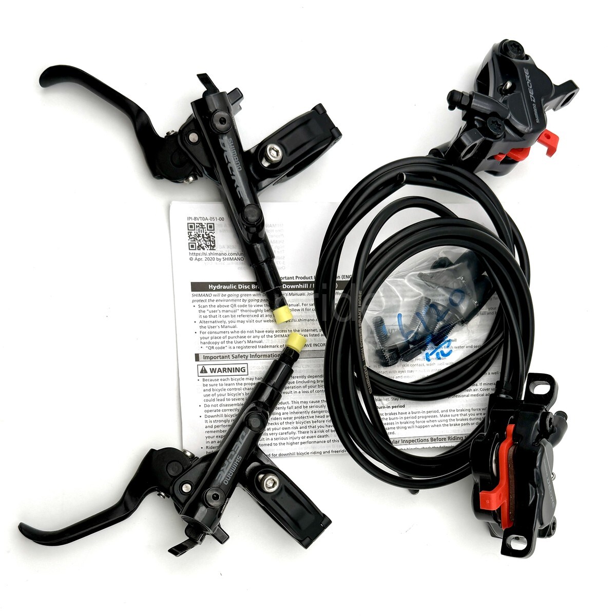 SHIMANO Deore BR-M6120 BL-M6100 Hydraulic Disc Brake J-Ket Set, 1000+1700mm F+R