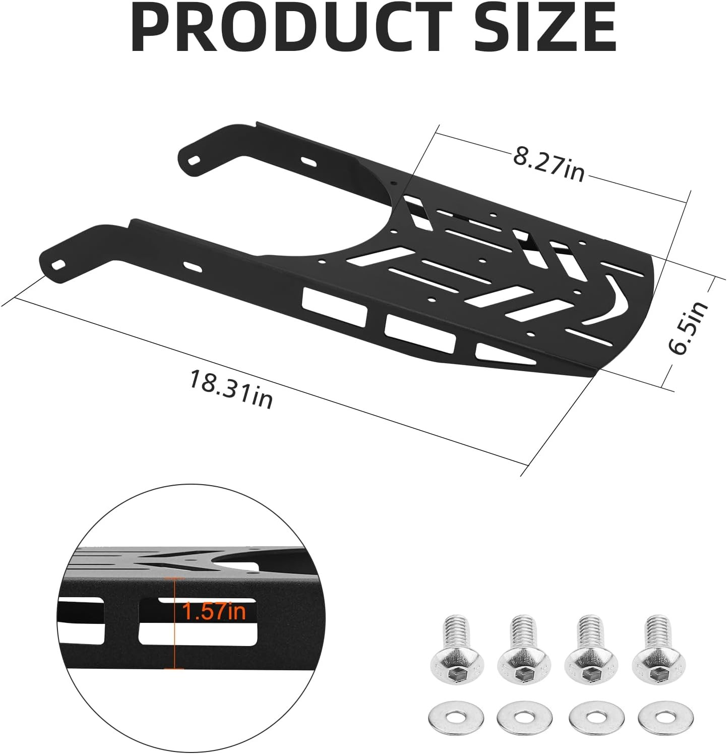 Rear Rack Bike Cargo Rack Aluminum for Super 73 Z/S