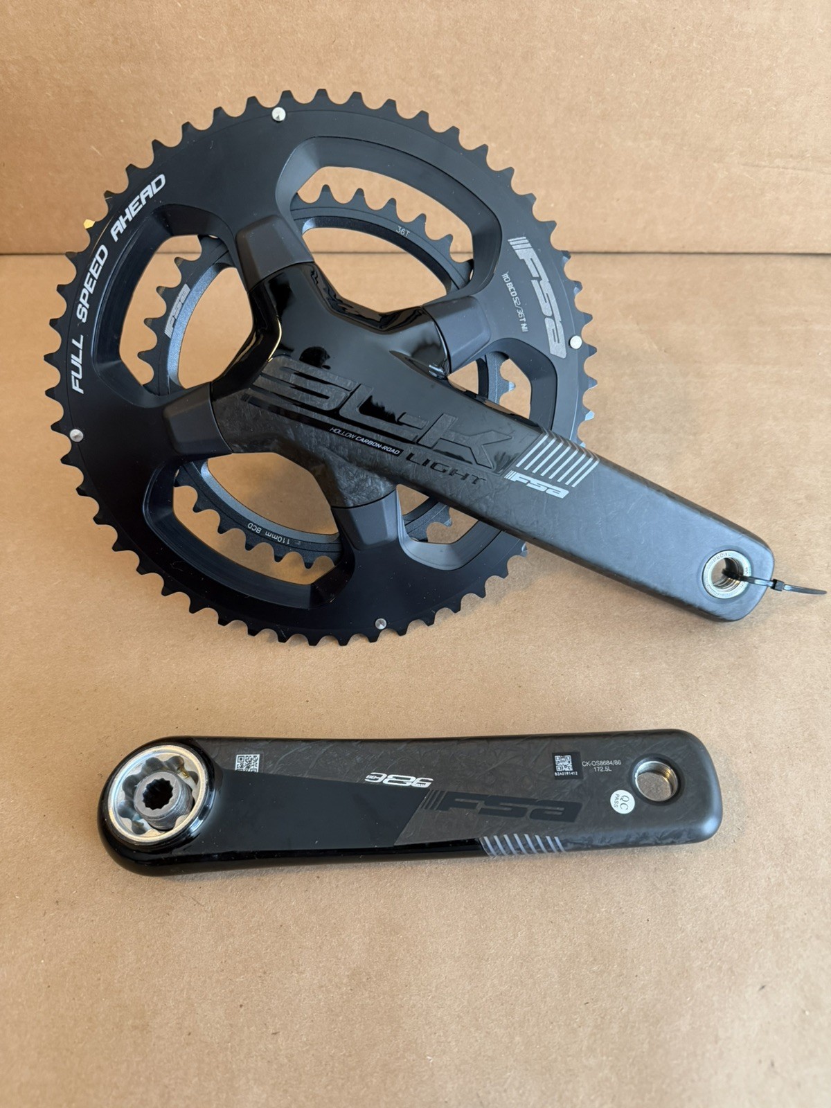 FSA SL-K BB386EVO Carbon Crankset Speed: 11, 30mm, BCD: 110, 36/52, 172.5mm NEW