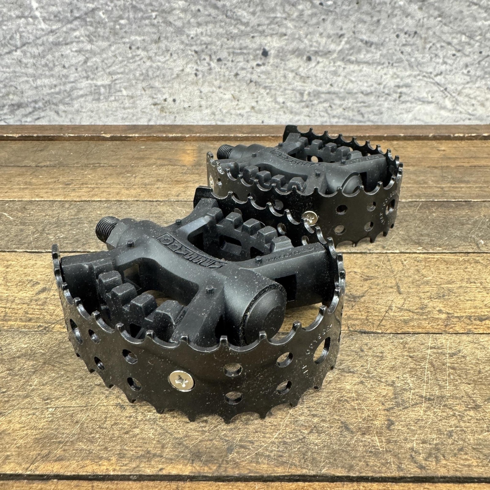 Vintage Odyssey Turbo Trap BMX Pedals 1/2 Black Old School BMX NOS Pair OPC