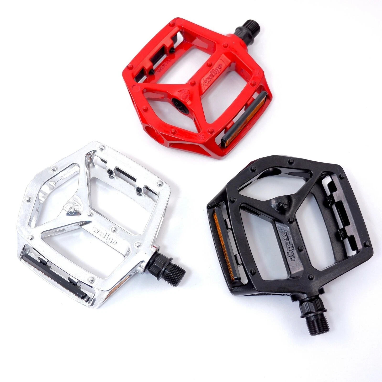 WELLGO MG-3 Fixed Pin Bike 9/16” Pedals for MTB BMX DH Platform Black Red Blue