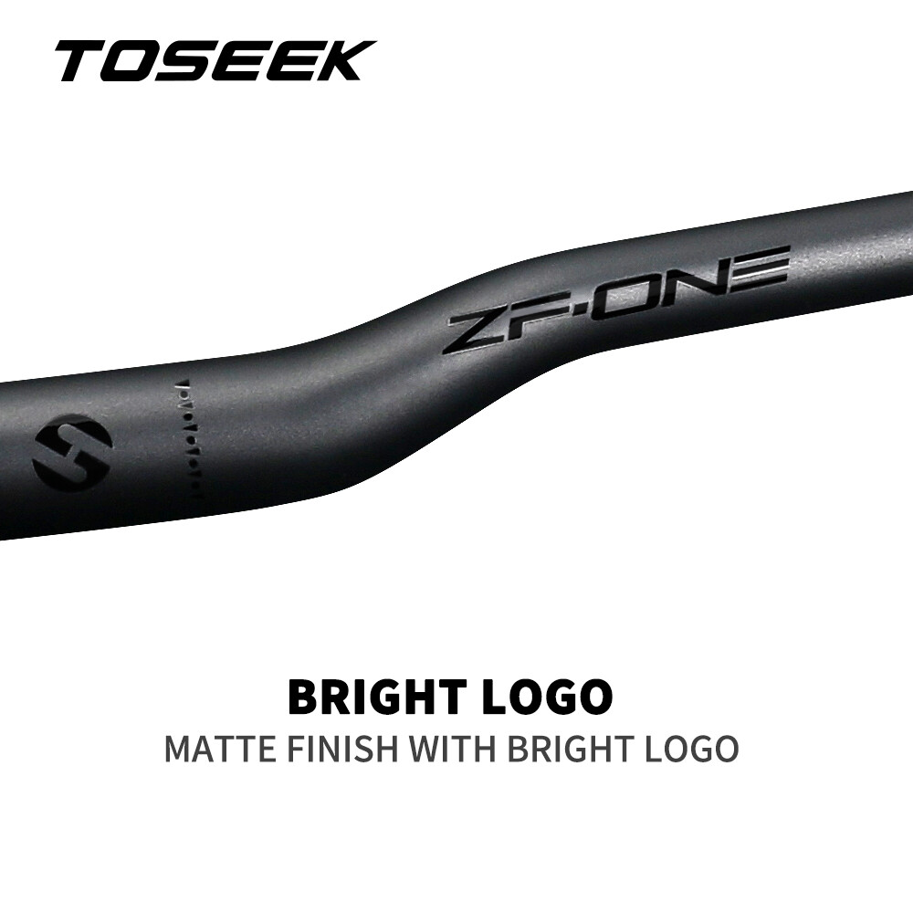 TOSEEK Carbon Fiber Flat Bar Rise Bar XC Mountain Bike Handlebar 31.8*600-760mm