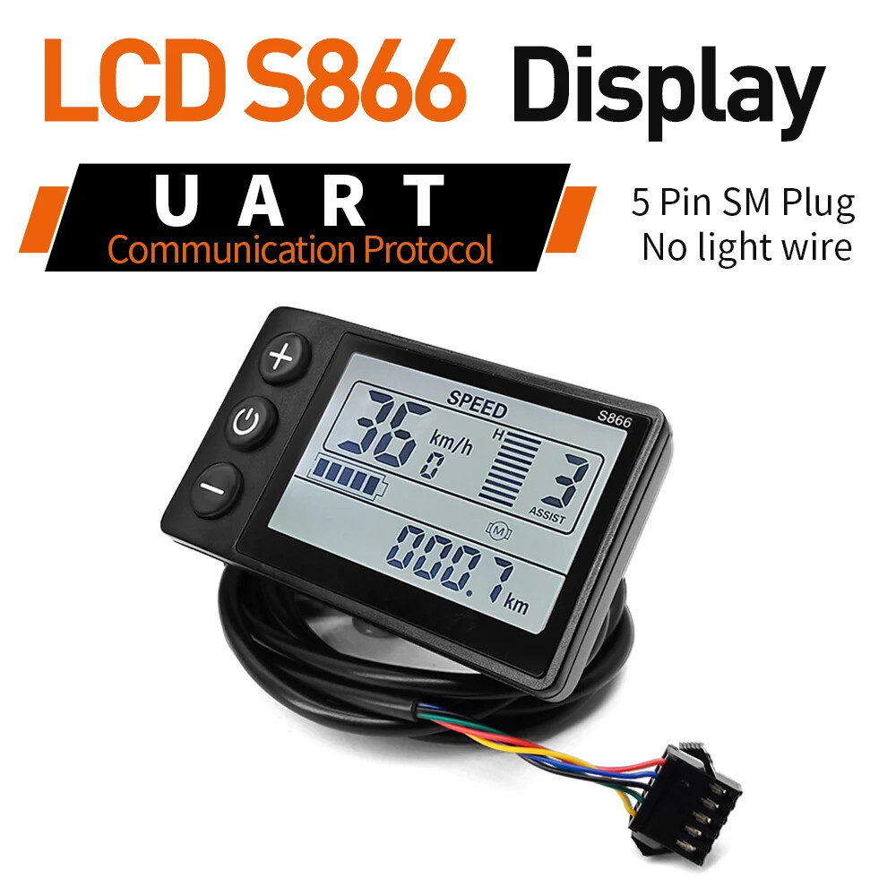 E-bike 36V/48V 17A 40A Three-Mode Sine Wave Controller with 866 LCD Display