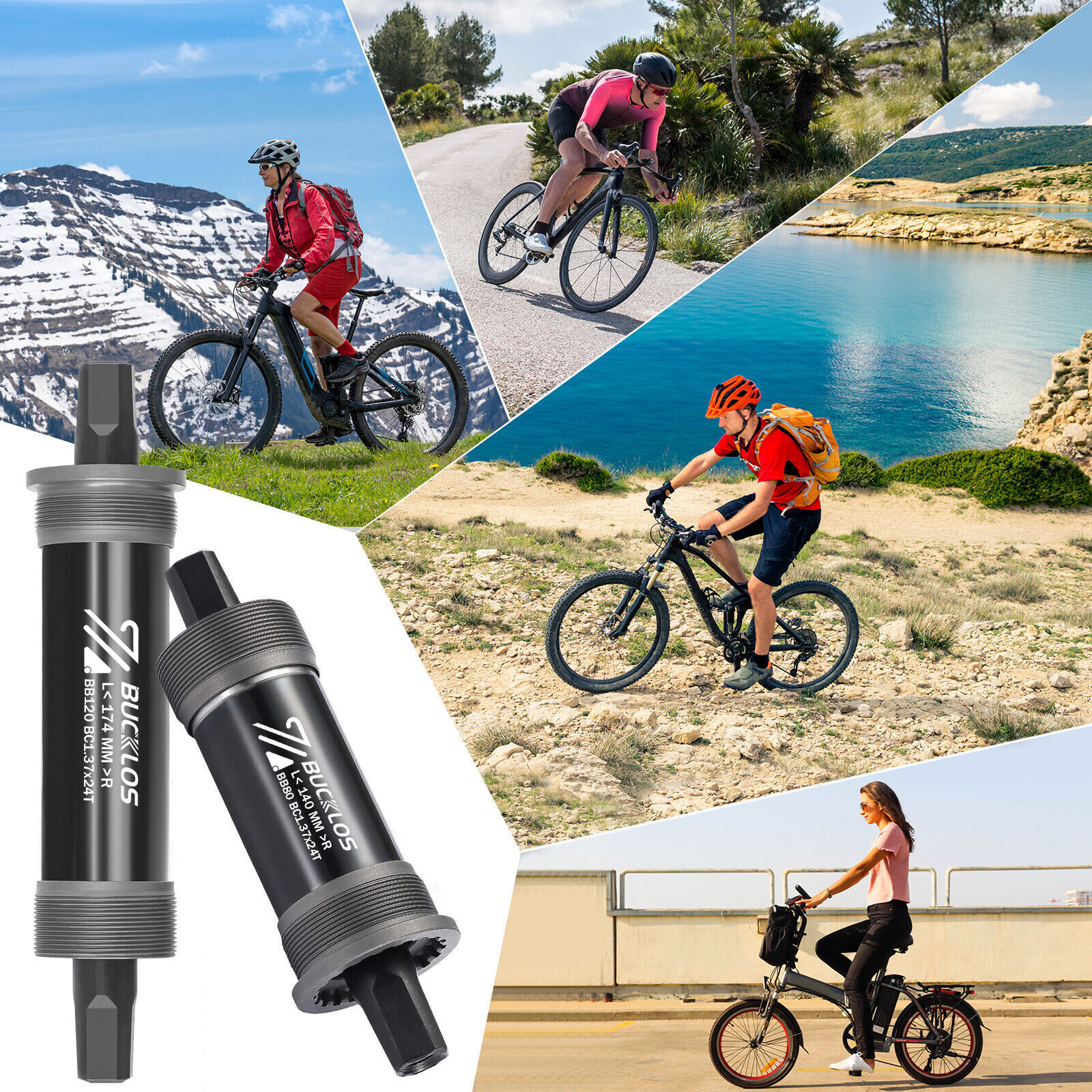 Mountain Bike Sealed Bearings Square Taper Bottom Bracket BB68 For Shimano MTB