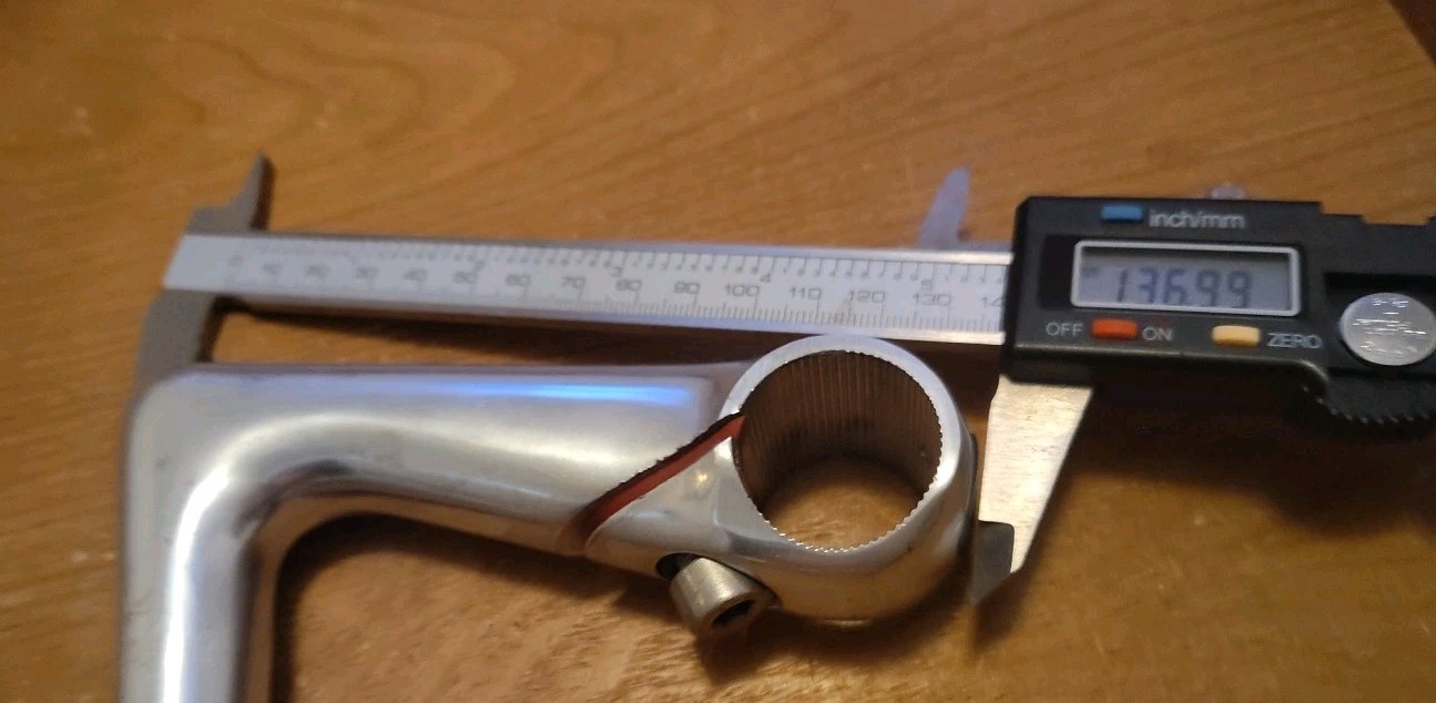 [82] Vintage Cinelli 1R Road Bike Handlebar Quill Stem C Pics 4 Measurements