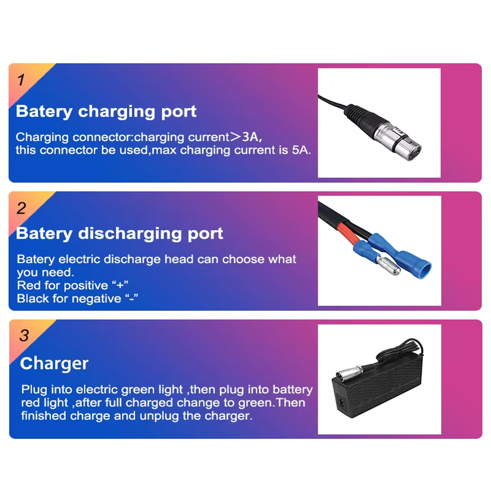 Electric Scooter Battery 36V 20AH E-Bike Lithium Li-ion Battery Replacement Pack