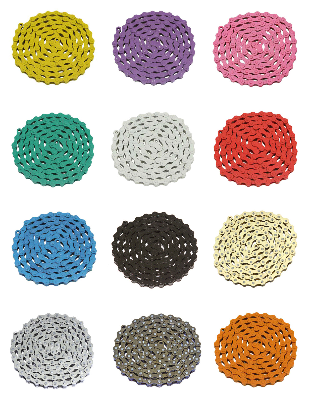 ORIGINAL! YBN CHAIN 1/2X1/8X112 1/SPEED IN MANY COLORS.