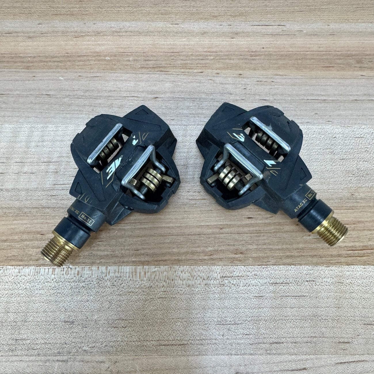 Low Mile! Time ATAC XC12 Titanium Spindle Carbon Clipless Bike Pedals 237g