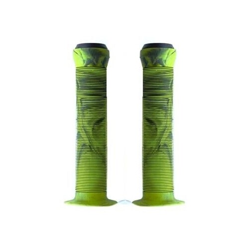 BMX Grips — Flanged / Open End w Plug / 147mm / Green Smoke —AUS STOCK— Bike