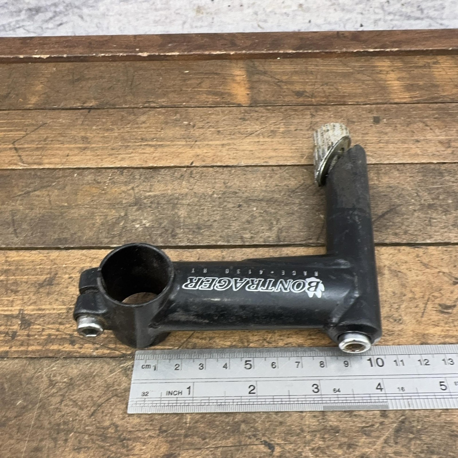 Vintage Bontrager Race 4130 Quill Stem 95mm 25.4 Clamp 1″ 22.2 Black Steel MTB