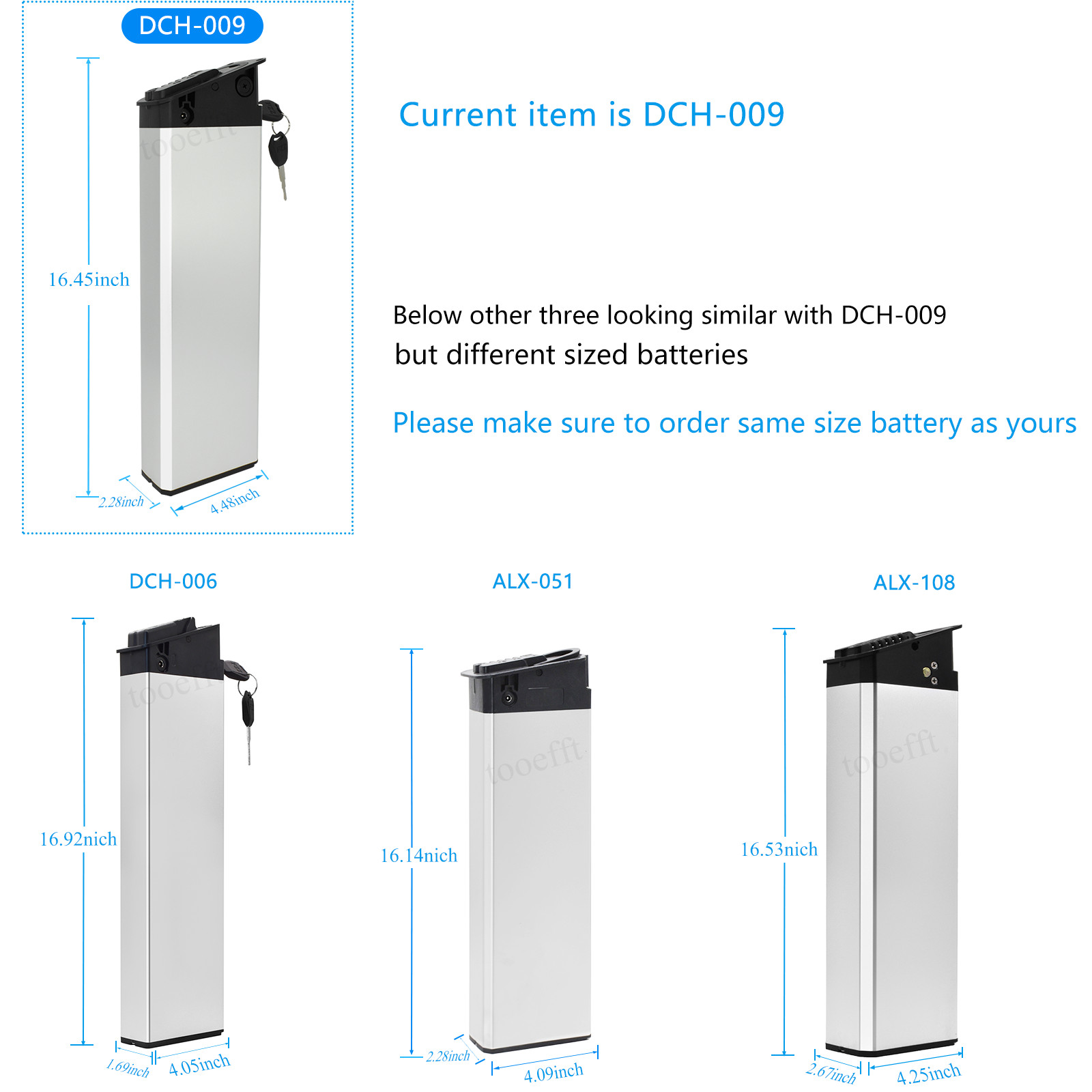 tooefft 48V 17.5Ah Electric Bike Lithium ion Batteries for MATE X LANKELEISI