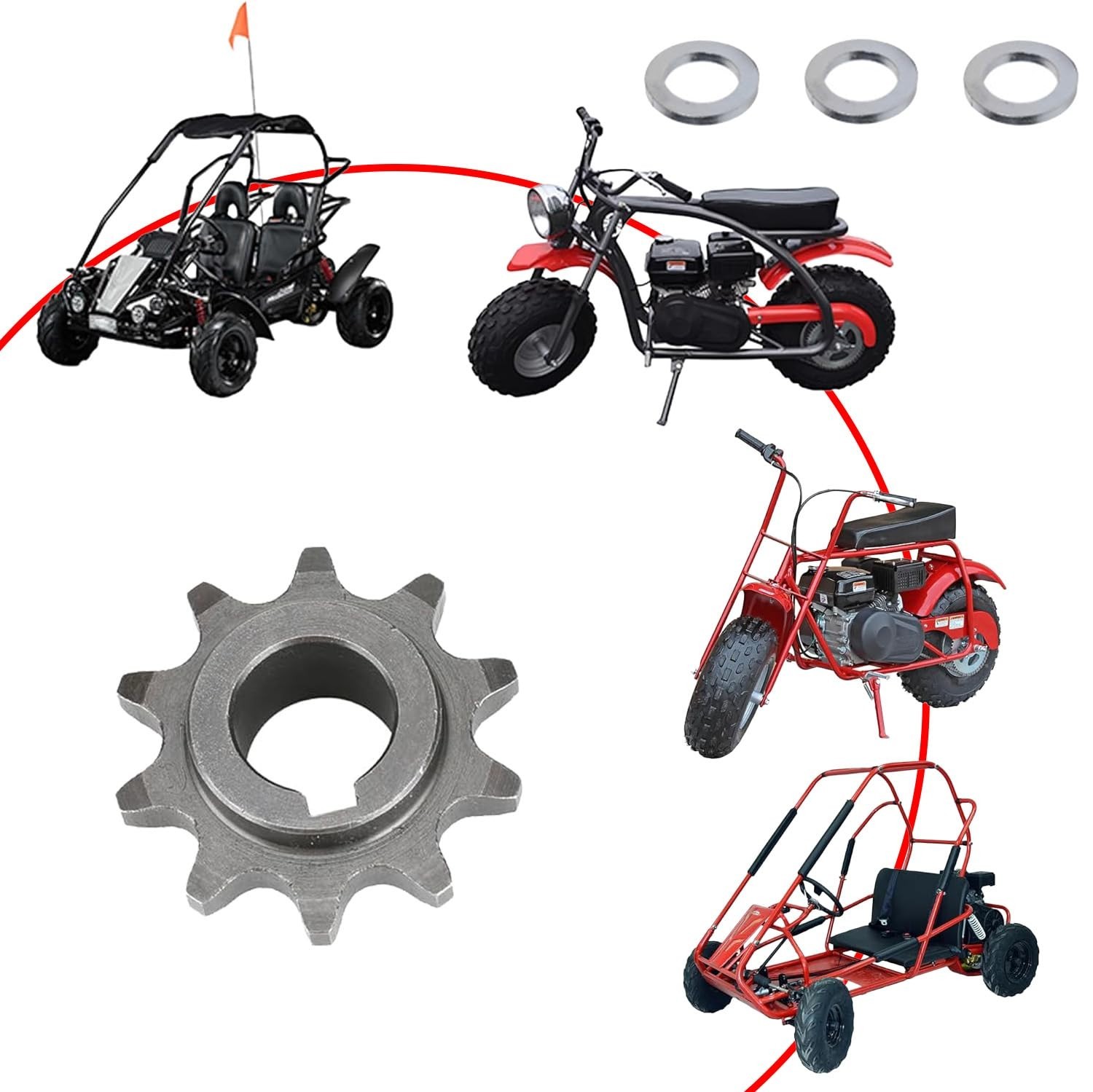 High-Performance 10-Tooth Sprocket with 5/8 Bore – Ideal for Coleman Mini Bikes