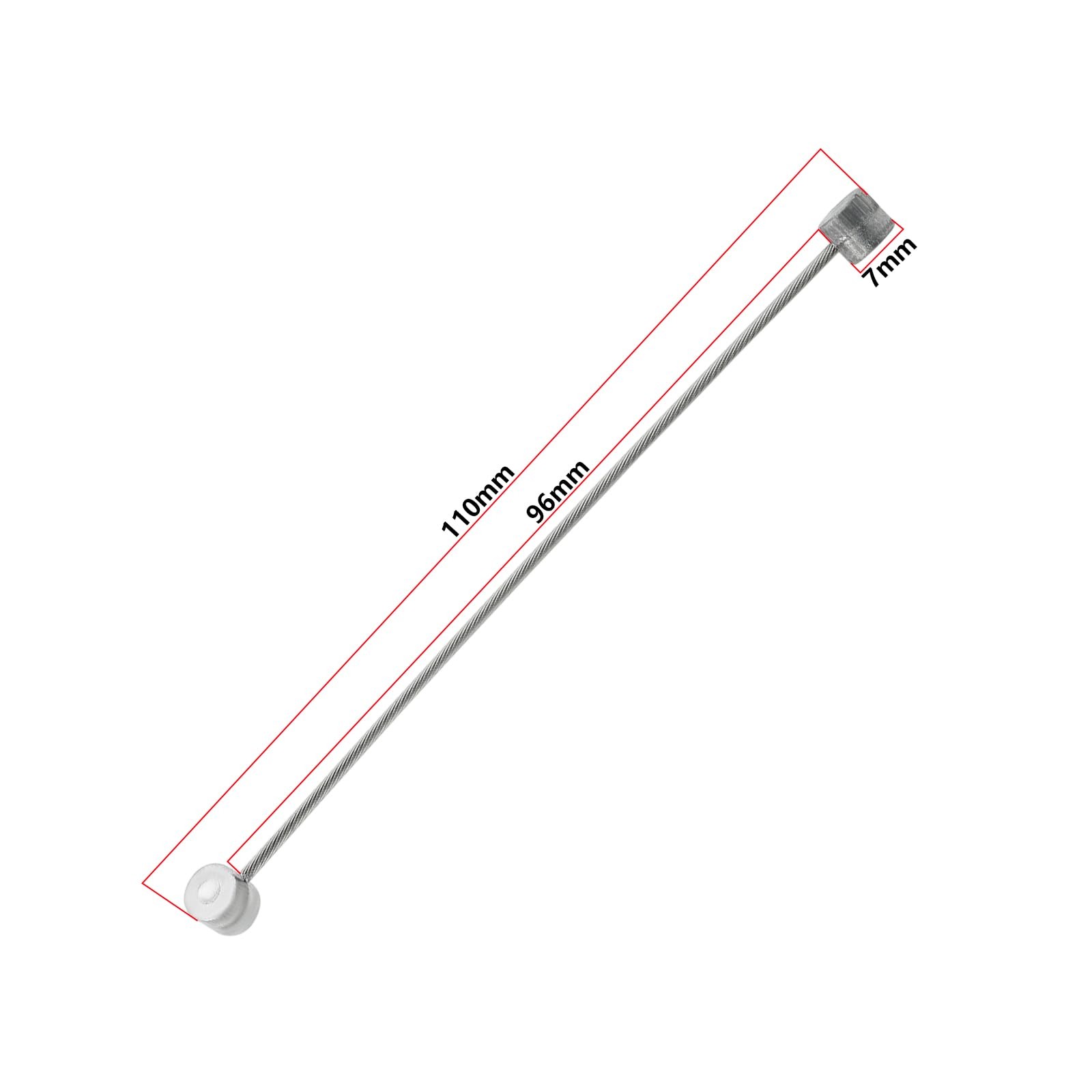 2pcs Centre Pull Straddle Wires 110mm Double End Straddle Cable with 7mm Barr…