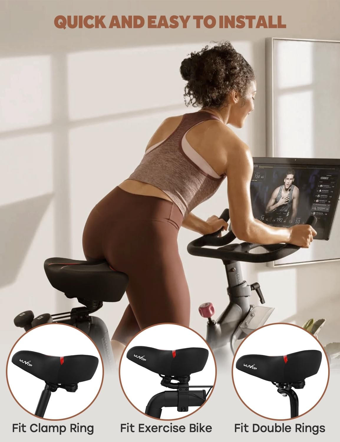 Oversized Bike Seat, Comfort Bicycle Seat Replacement for Men & Women, Extra …