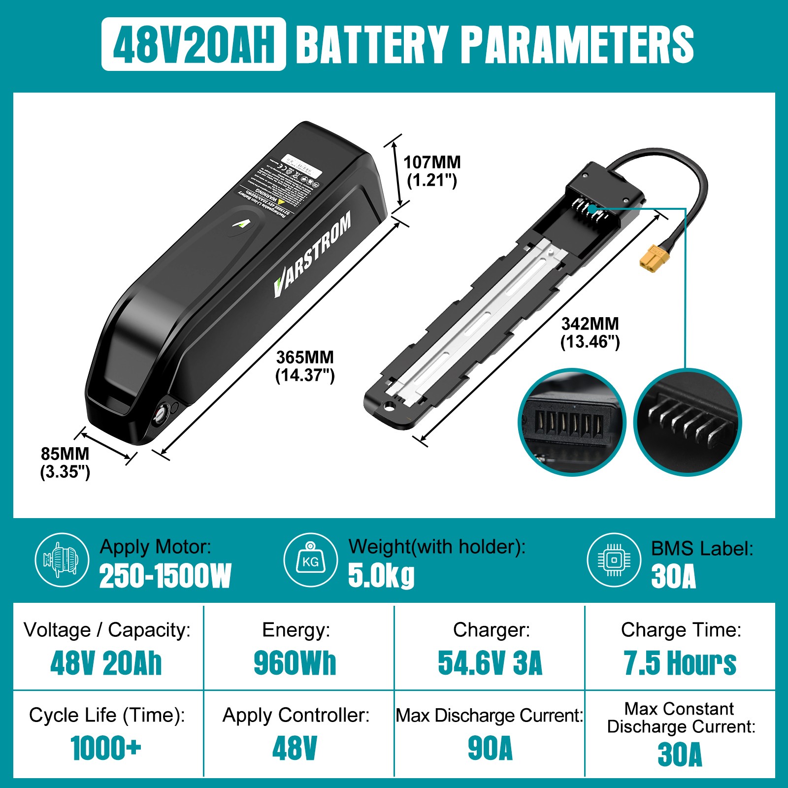 BAFANG BBS02B 48V 750W 68-100mm Mid Drive Motor DIY Ebike Conversion Kit USA