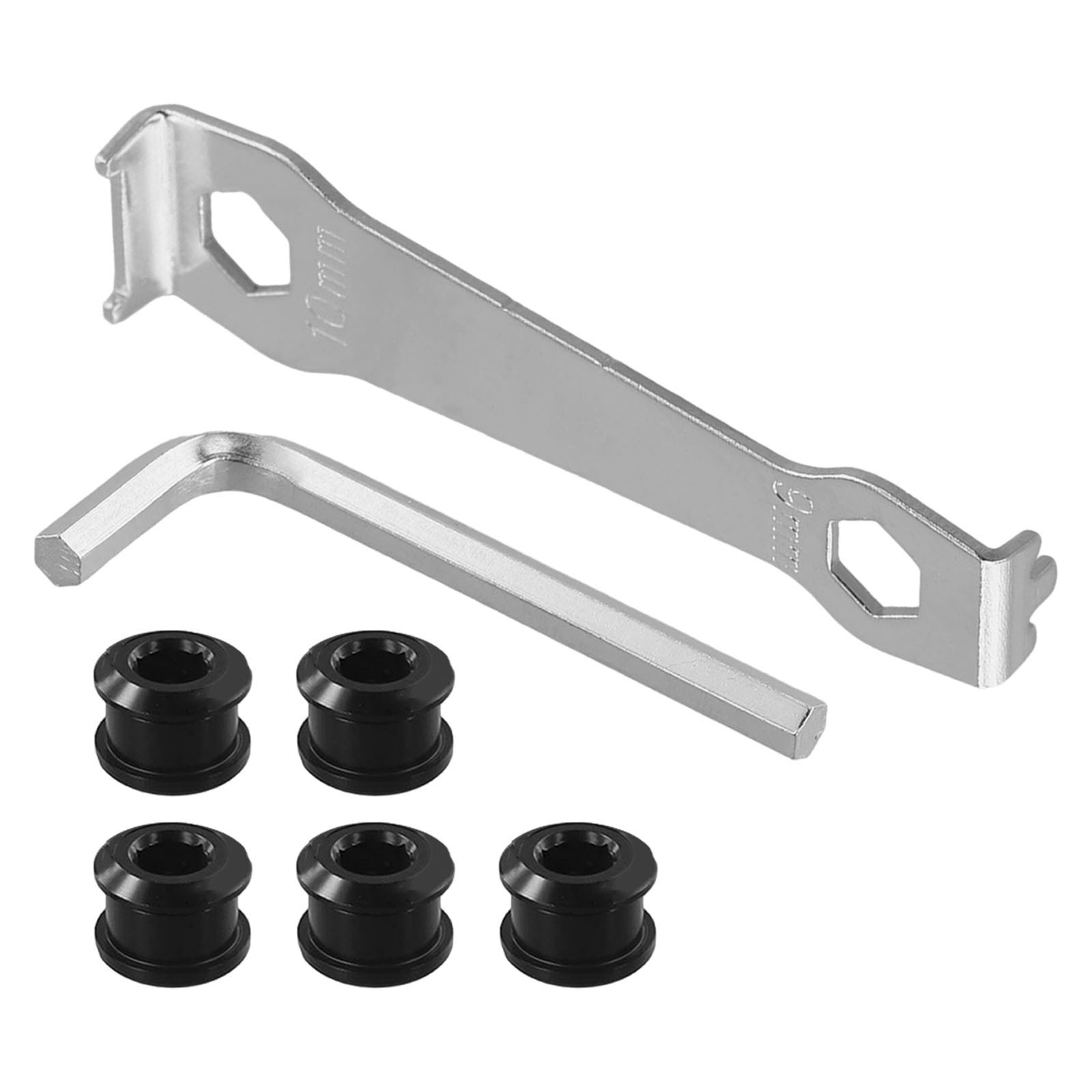 Bike Single Chainwheel Bolt Set with Mounting Tools for DIY Bicycle Projects