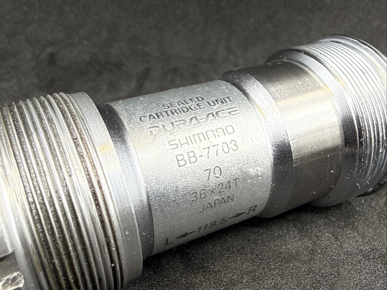 RARE Shimano Dura-Ace BB-7703 Octalink 118.5mm TRIPLE Italian ITA Bottom Bracket