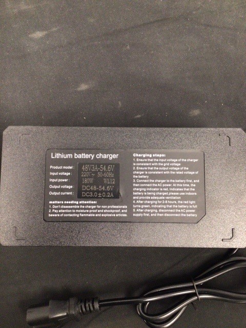 48V3A-56.6 Volt European Style Lithium Battery Charger-For Electric Bicycles