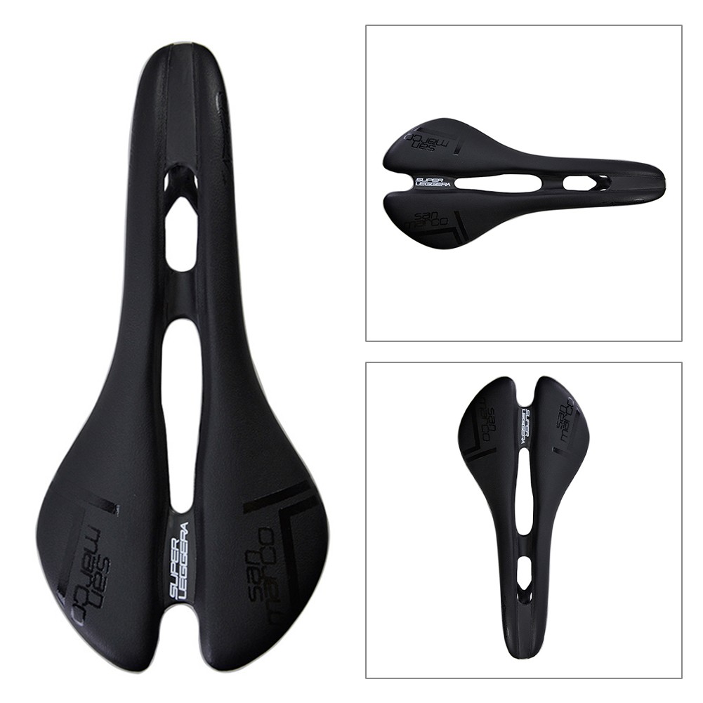 Carbon PV leather Hollow Seat Saddle 278*130mm for MTB Bike Road Bicycle Racing
