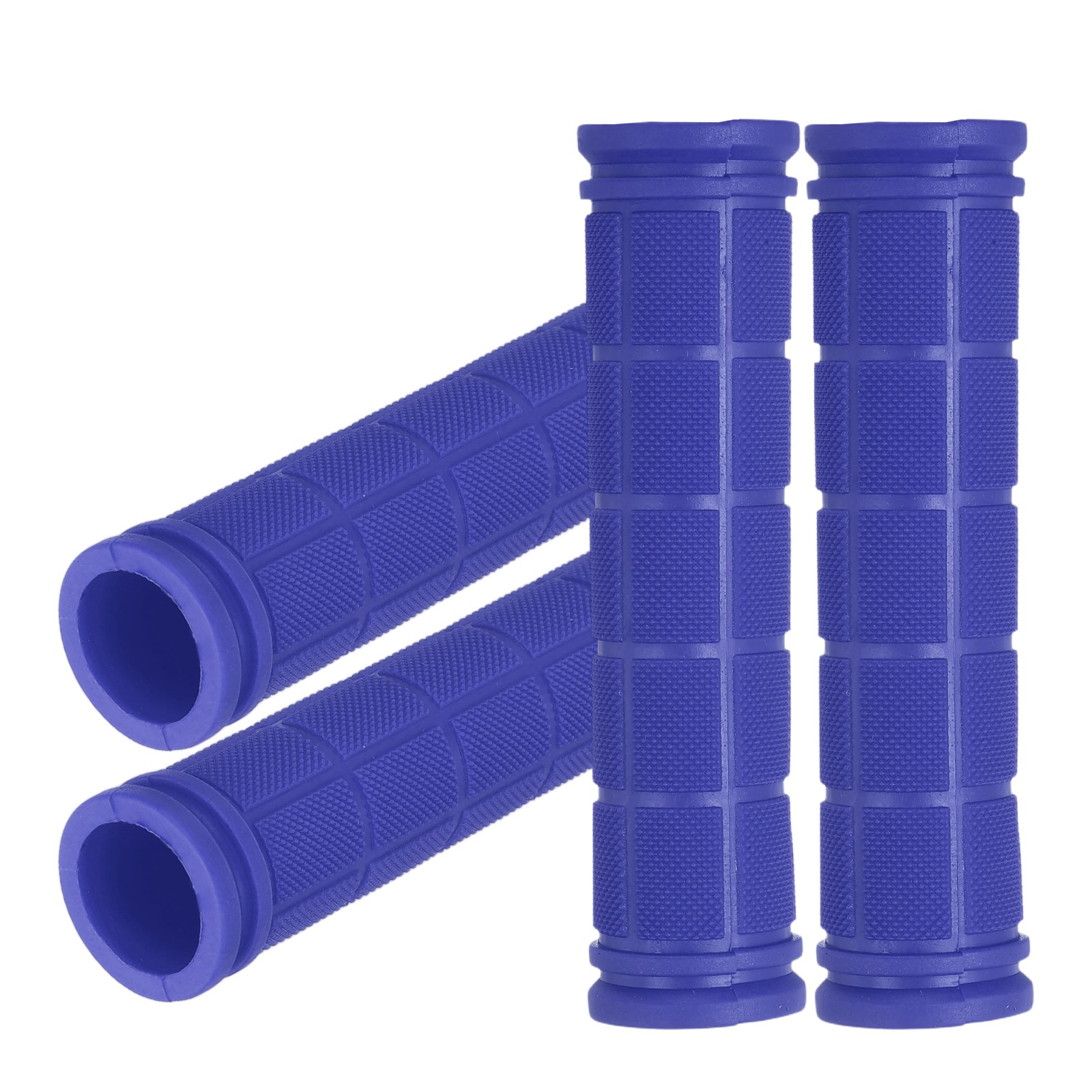 Soft Rubber Handlebar Grips, Bicycle Handlebar Grips 5.3 in 2 Pair Dark Blue