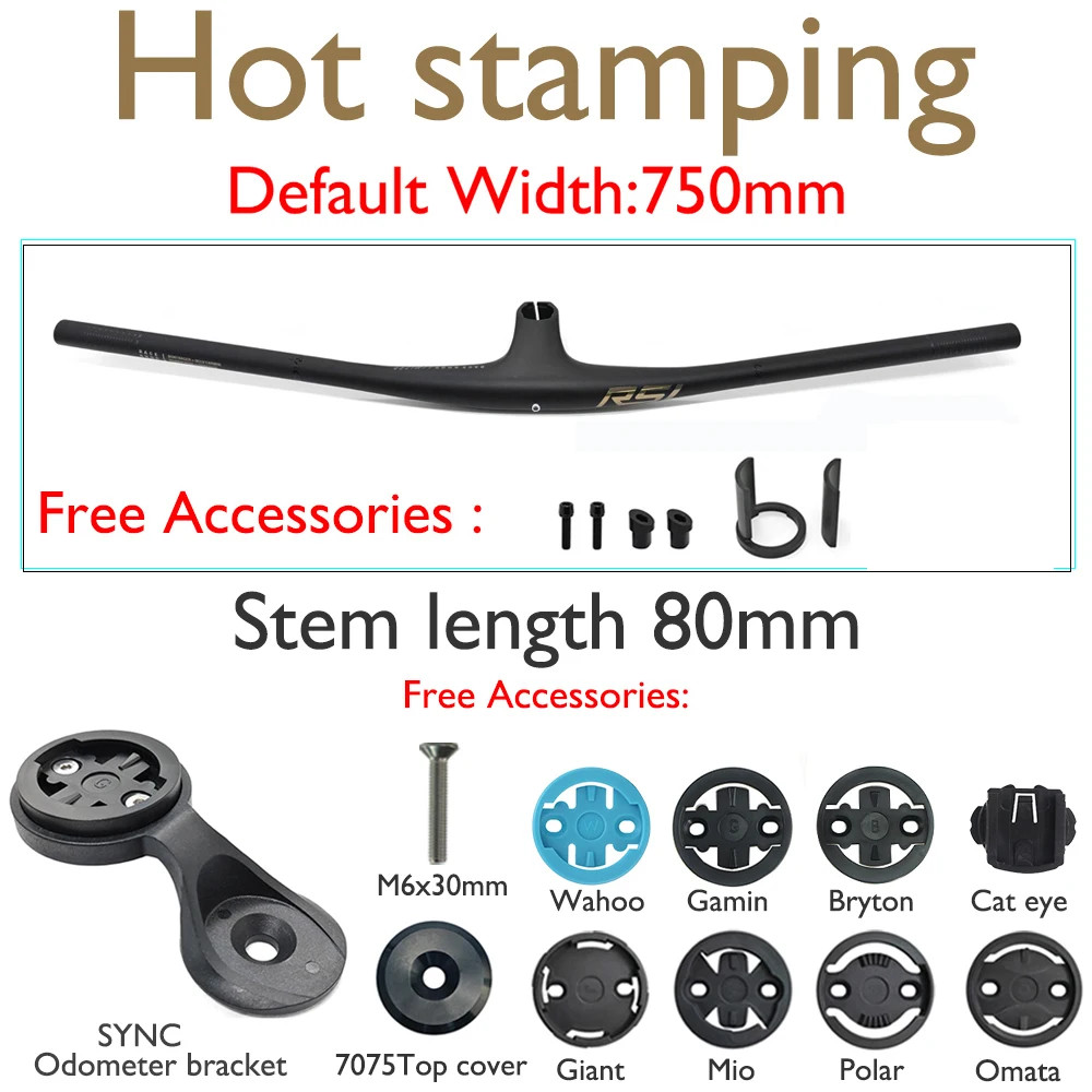 MTB Bicycle Integrated Carbon Handlebar for Cross-country/enduro Bike 28.6mm