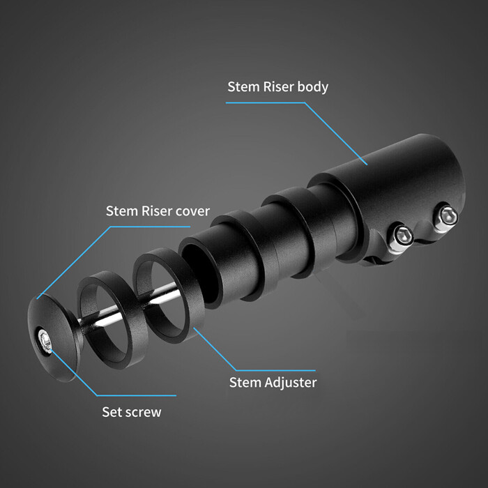 Mountain Bike Handlebar Front Fork Stem Riser Extender Extension Head Up Adaptor