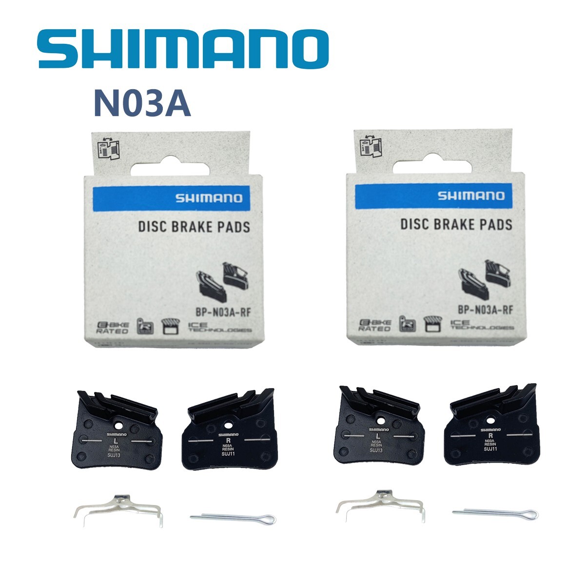 2Pairs Shimano N03A Disc Brake Pads Resin Ice Tech MTB DEORE XT XTR M8120 N04C