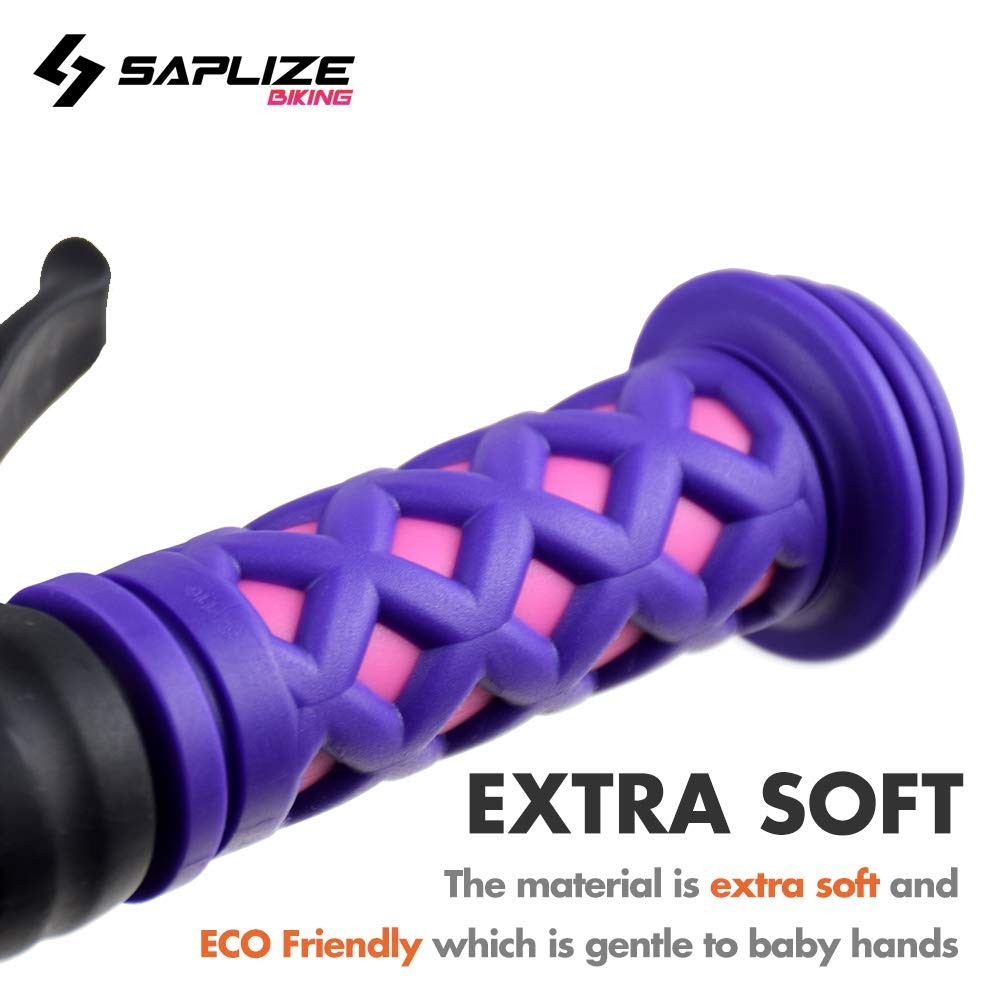SAPLIZE Kids Bike Handlebar Grips, Shorter Length(4.13″), for Kids Girls Boys…