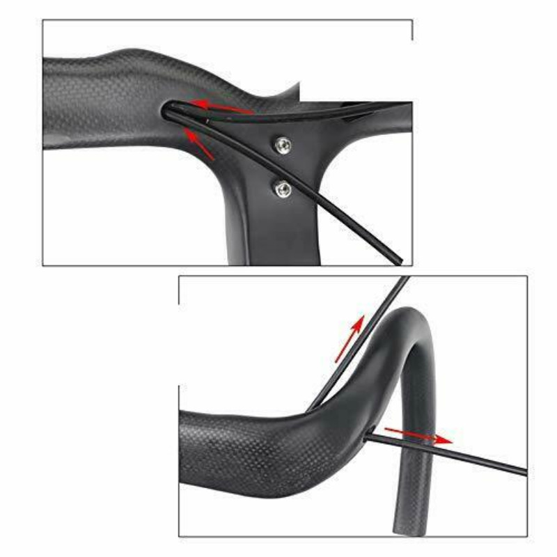 Carbon Bicycle Handlebar 1-1/8″ Racing Road Bike Drop Handle Bar Integrated Stem