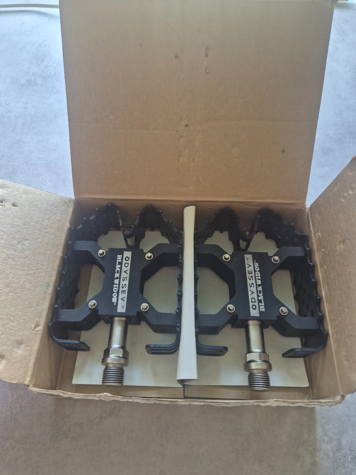 ​Vintage Odyssey Black Widow Pro Racing Pedals – New Old Stock in Originalbox