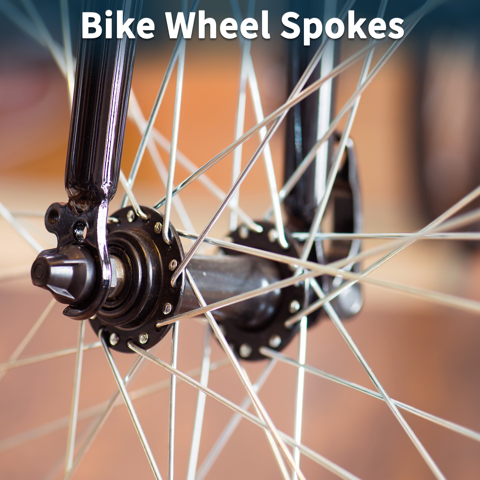 1 Set 13G 263mm Length Bicycle Spokes Nipple 45 Steel Galvanized Universal