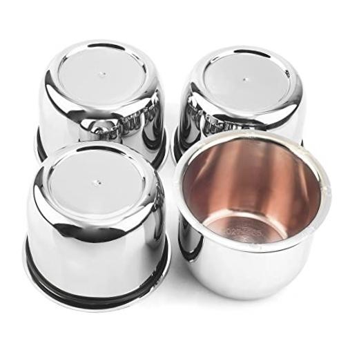 4Pcs 3.03inch Wheel Center Caps for 3.03in Hub Hole, 2.36in Tall Chrome Silver