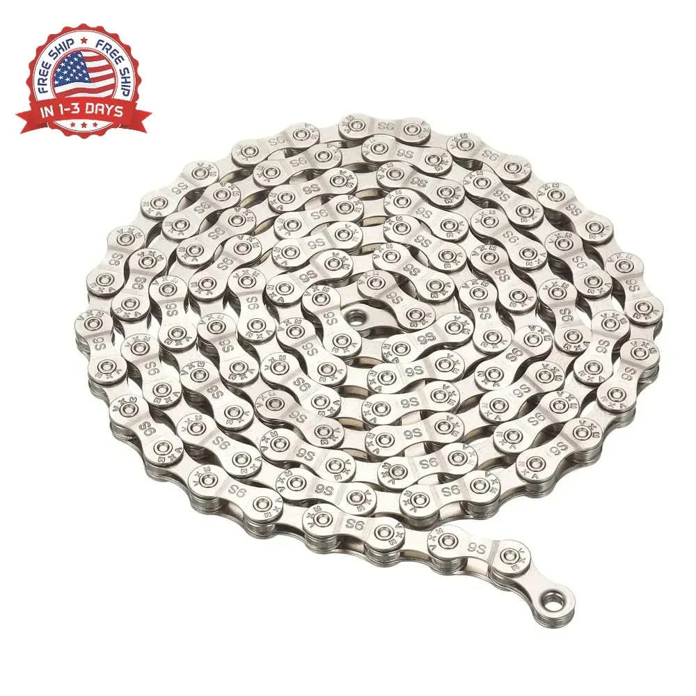 Bike Chain 1/2″ x 11/128″ 116 Links 9 Speed Bicycle Chain,Bike Chains MTN BTX MT
