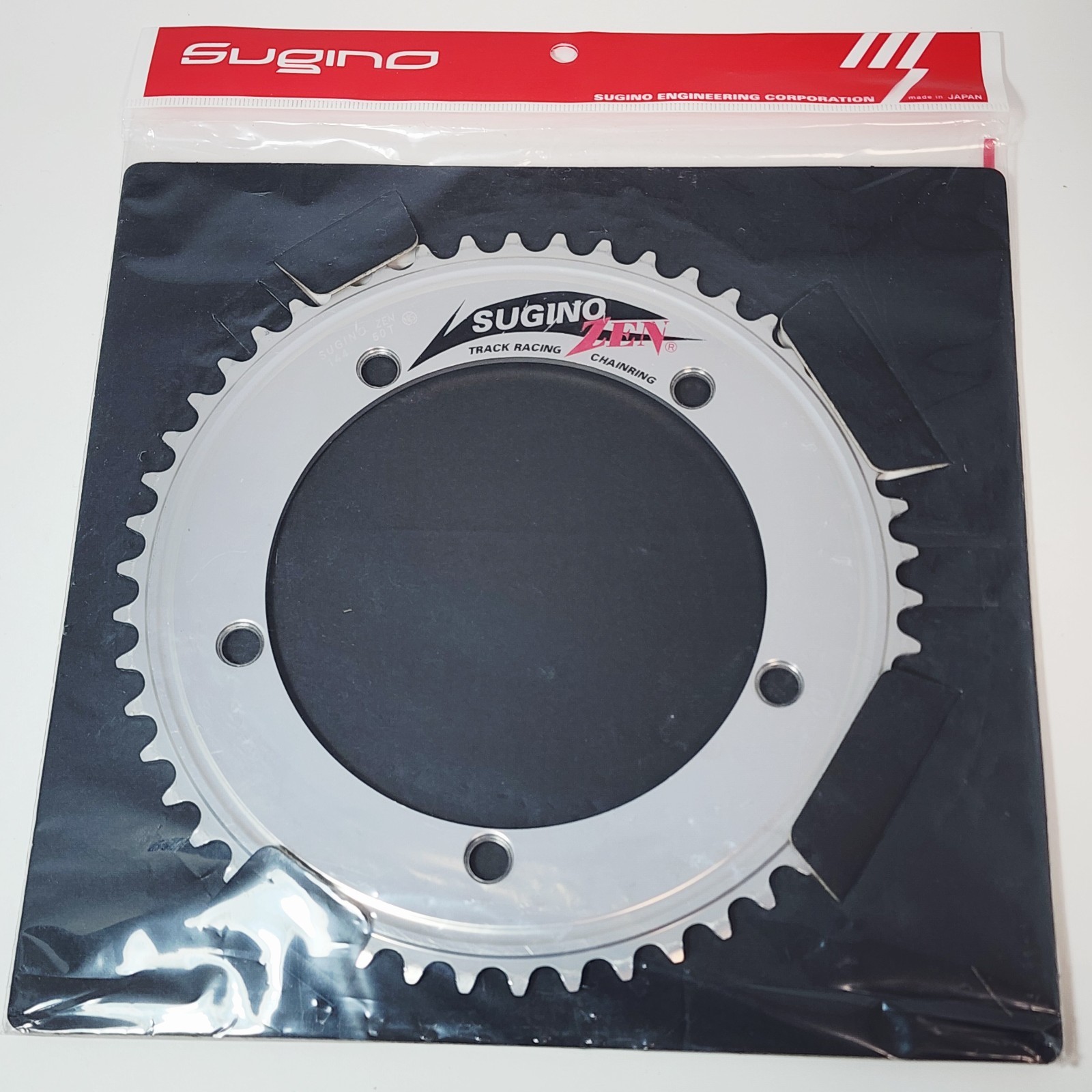 Sugino ZEN 50T NJS Track Chainring 144 BCD 1/8 Silver Keirin Fixed Japan