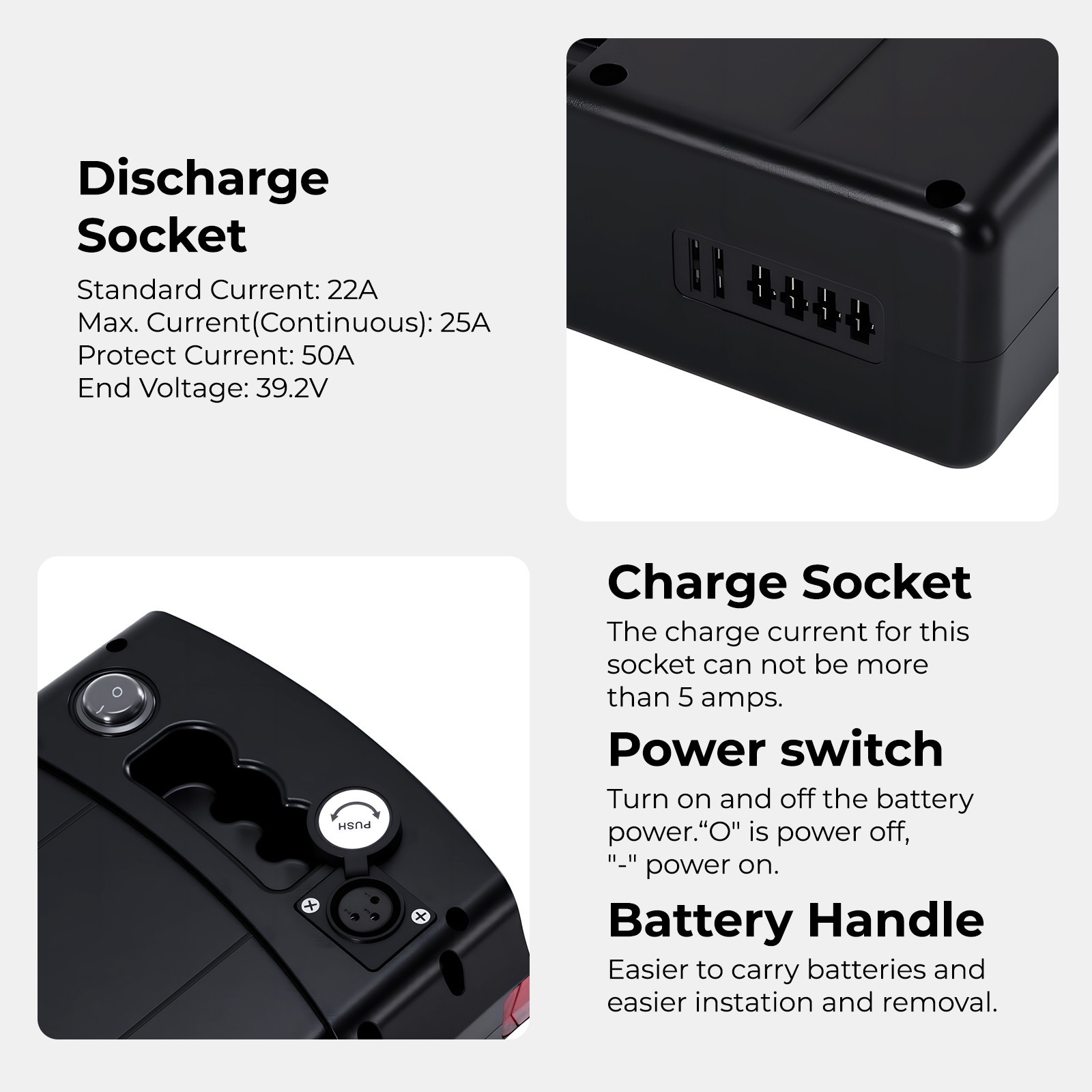 Pedego Spare Battery 52V 17.5Ah for Interceptor Boomerang Latch V2 City Commuter