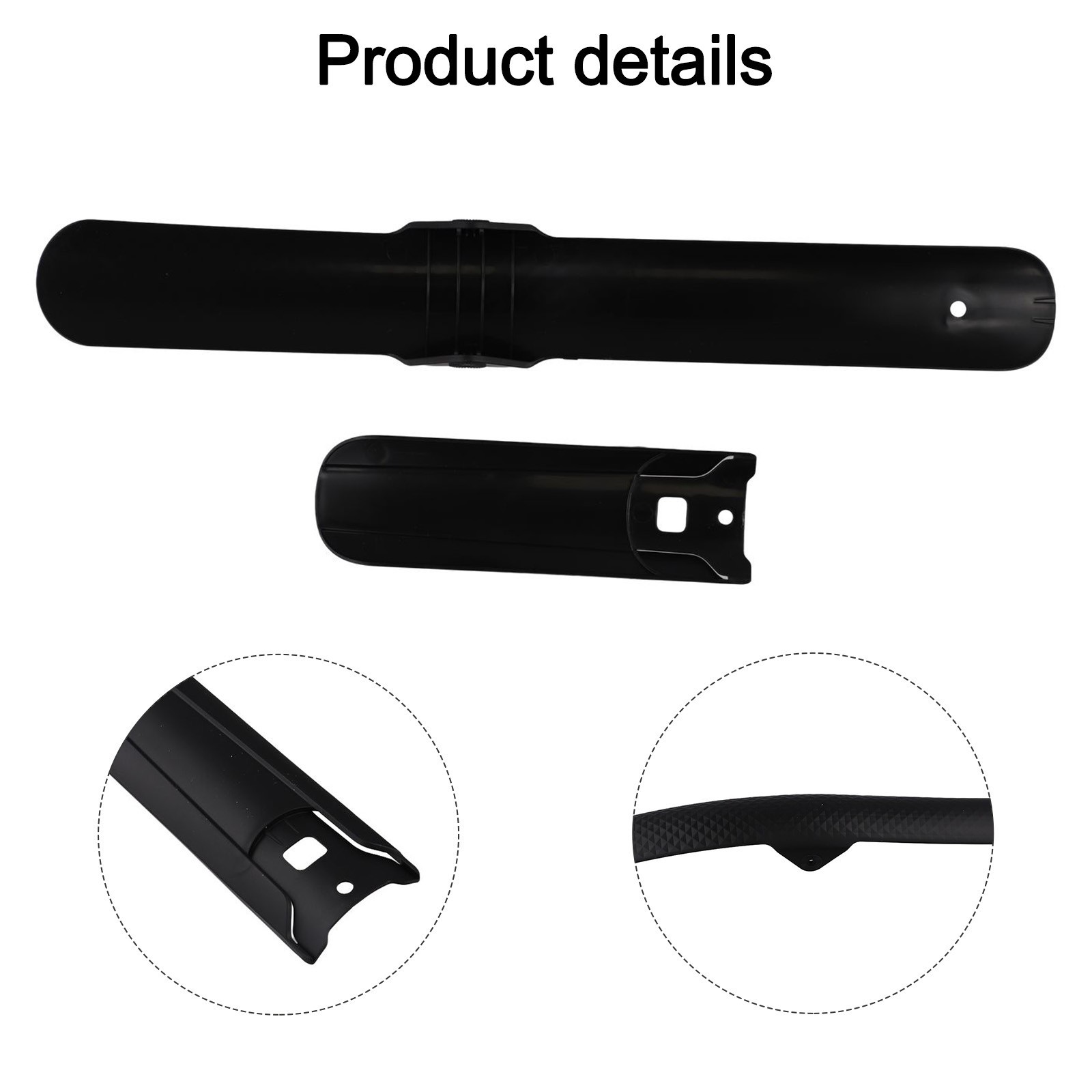 Stylish Black Bicycle Mudguard Made of Materials for Long Service Life