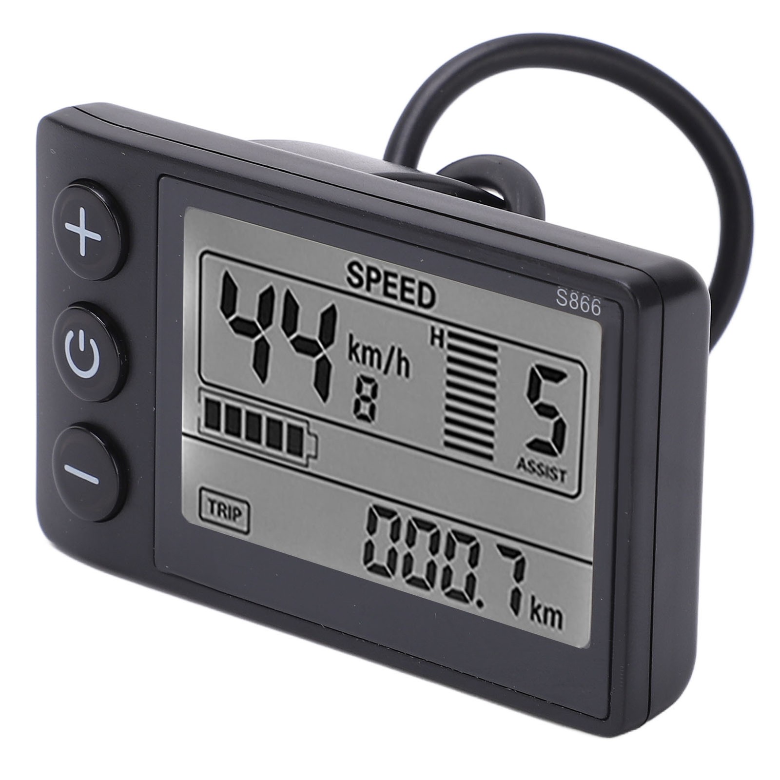 E-Bike S866 LCD Display Meter 24V 36V 48V Control Panel with Waterproof Plug