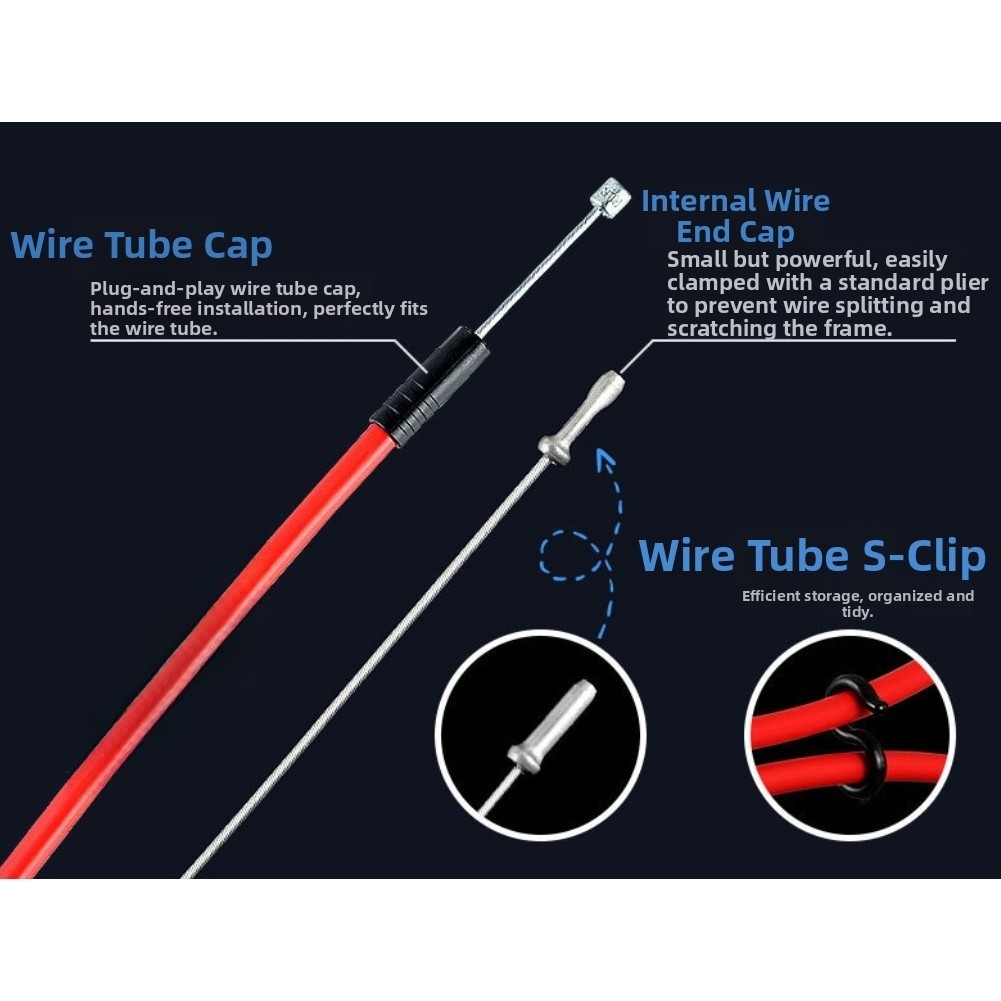 Flexible Steel Inner Cable with Polymer Outer Housing for Bike Braking Shifting