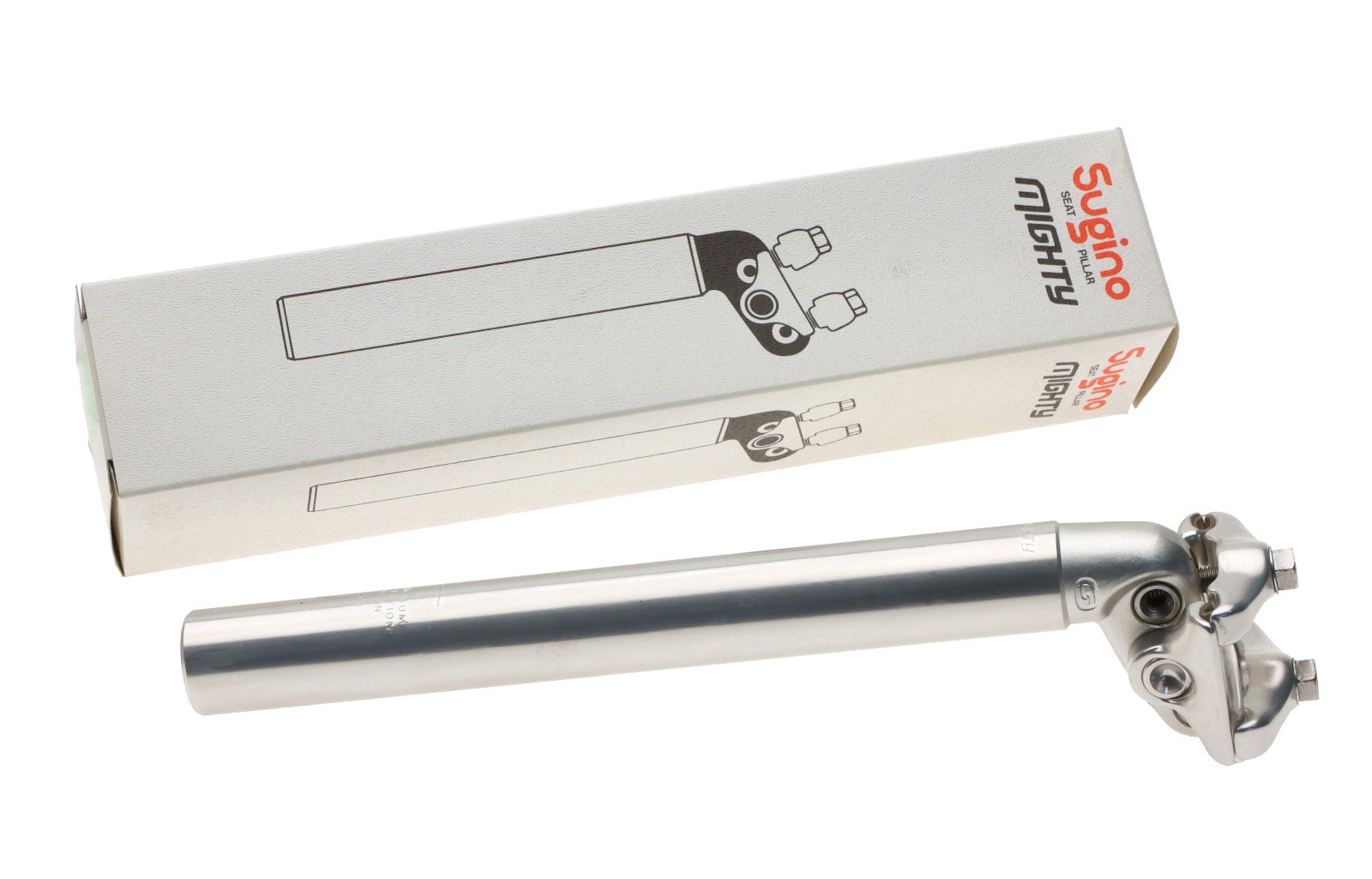 Sugino Mighty Seat Pillar Seatpost 26.8mm 250mm 25mm Silver NEW NOS NJS KEIRIN