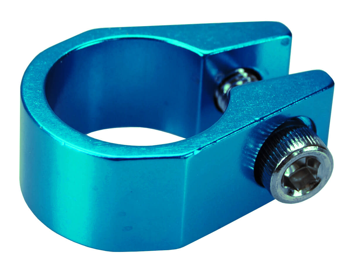 Tuf Neck style BMX seat post clamp 28.6mm 1 1/8″ BRIGHT DIP BLUE
