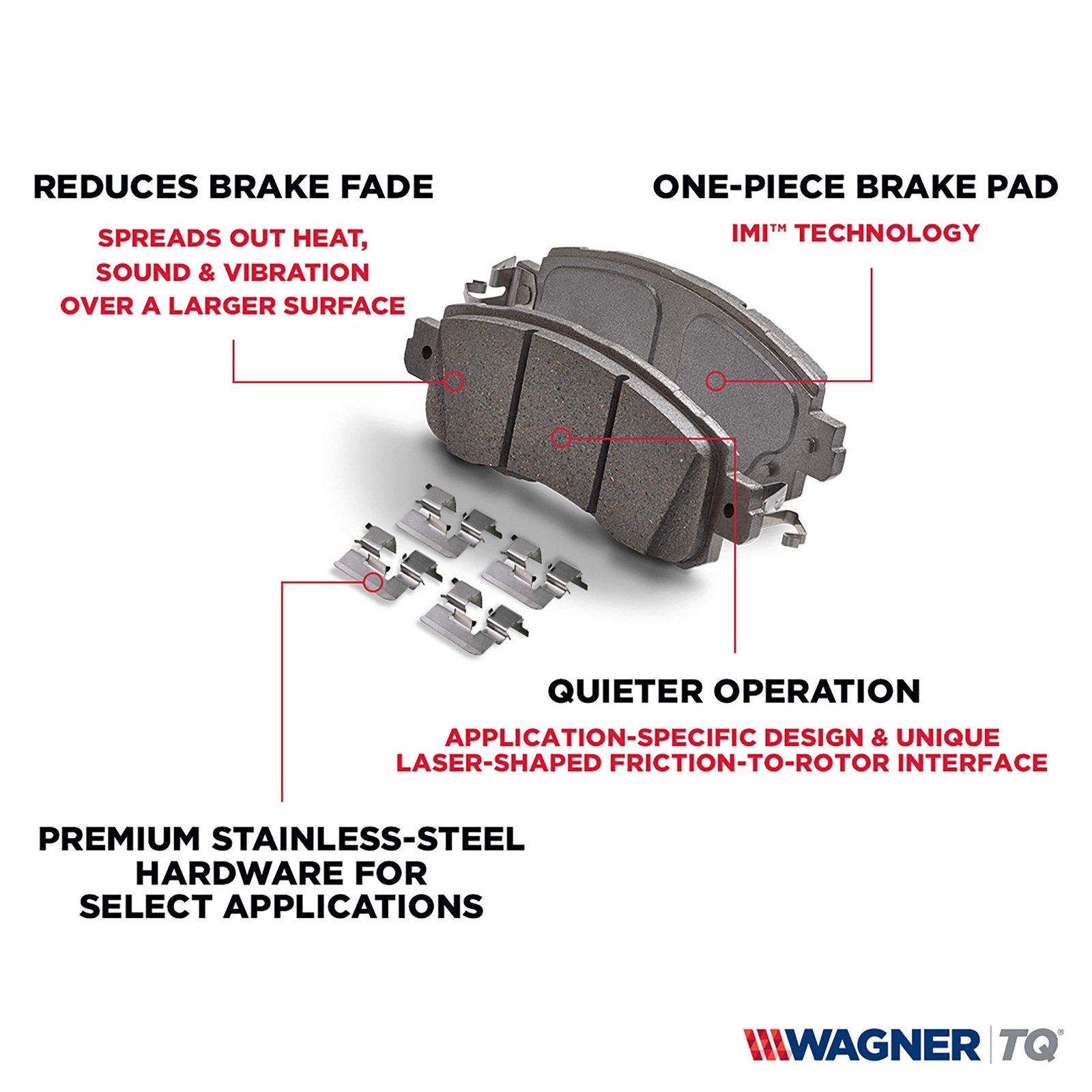 Wagner Brake Thermoquiet Mx216 Semi-Metallic Disc Brake Pad Set
