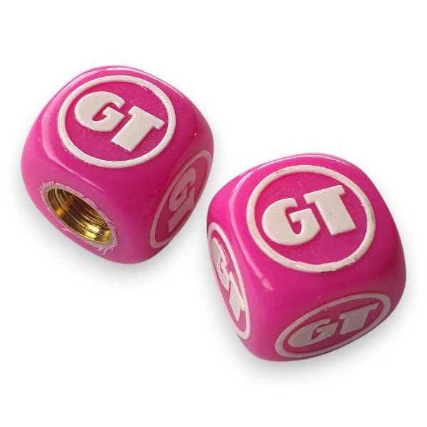 GT BMX – One color Dice Tire Valve Caps (Pair) – Magenta