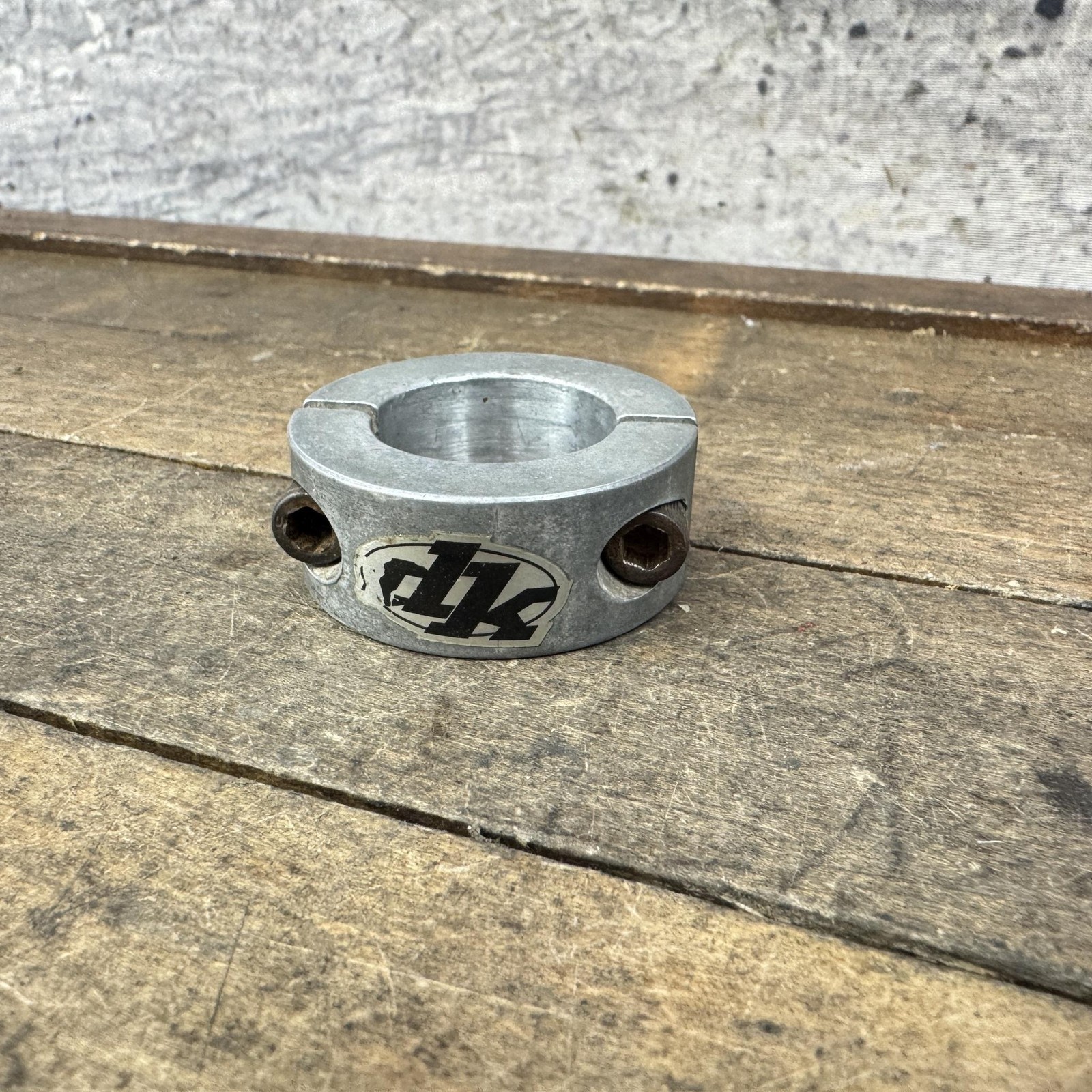 Vintage DK BMX Seatpost Clamp 28.6mm Silver Alloy 90s Mid School BMX Bike Part