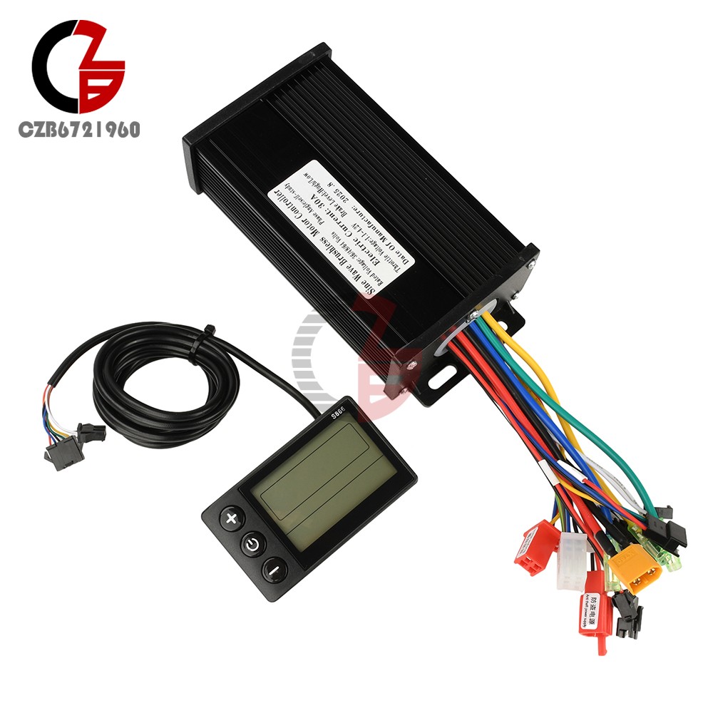 36V 48V 64V 40A 30A 20A Brushless Motor Controller E-Bike S866 LCD Display Meter