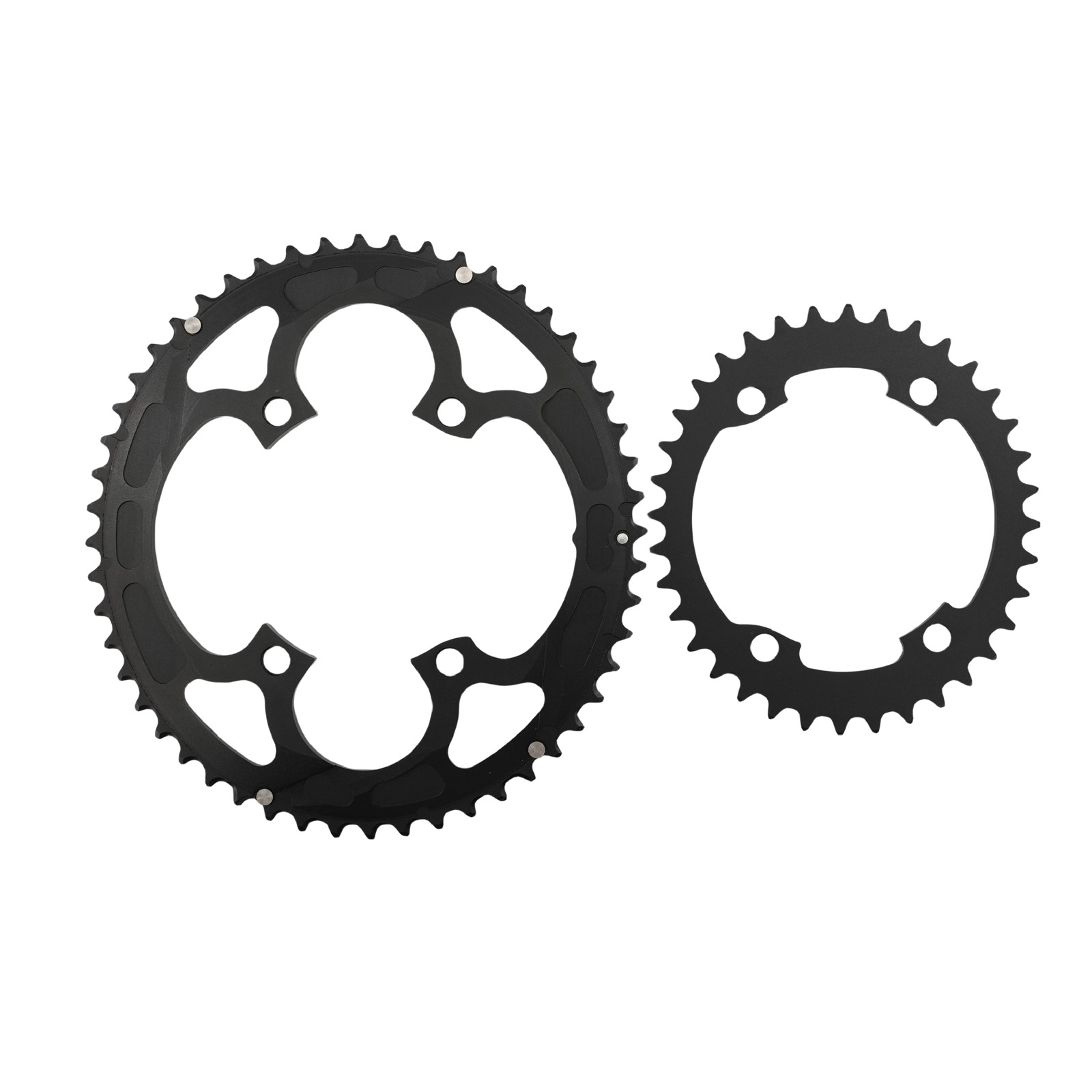 DJC Road Bike Chainring 110bcd 4 Bolts Mounting Oval Round 2x Double for Shimano
