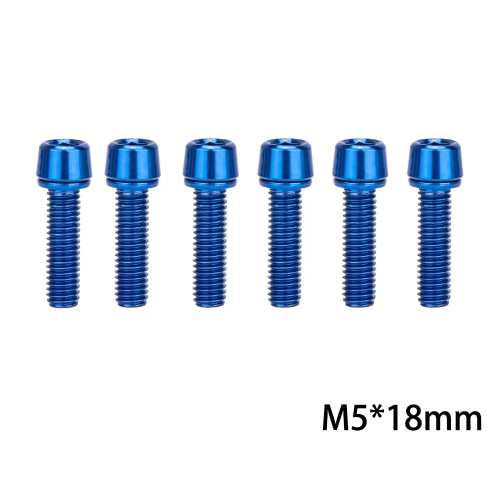 6PCS Bike Stem Bolts M5 M6 Handlebar Stem Screws with Washers MTB Road Bike