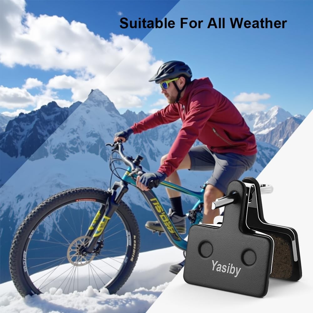 4 Pairs MTB Disc Brake Pads Resin & Semi-Metallic Quiet W/ Install Kit E-Bike US