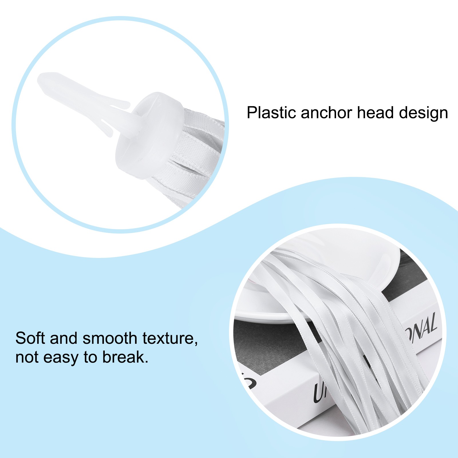 Bike Streamers Scooter Handlebar Tassels Grips Ribbon White